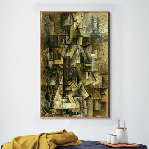 INVIN ART Framed Canvas Giclee Print Art Ma Jolie by Pablo Picasso Wall Art Living Room Home Office Decorations