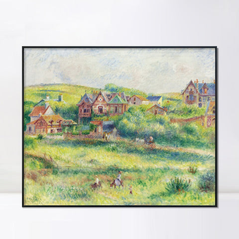 INVIN ART Framed Canvas LE CHALET DE BLANCHE PIERSON A POURVILLE by Pierre Auguste Renoir Wall Art Living Room Home Office Decorations