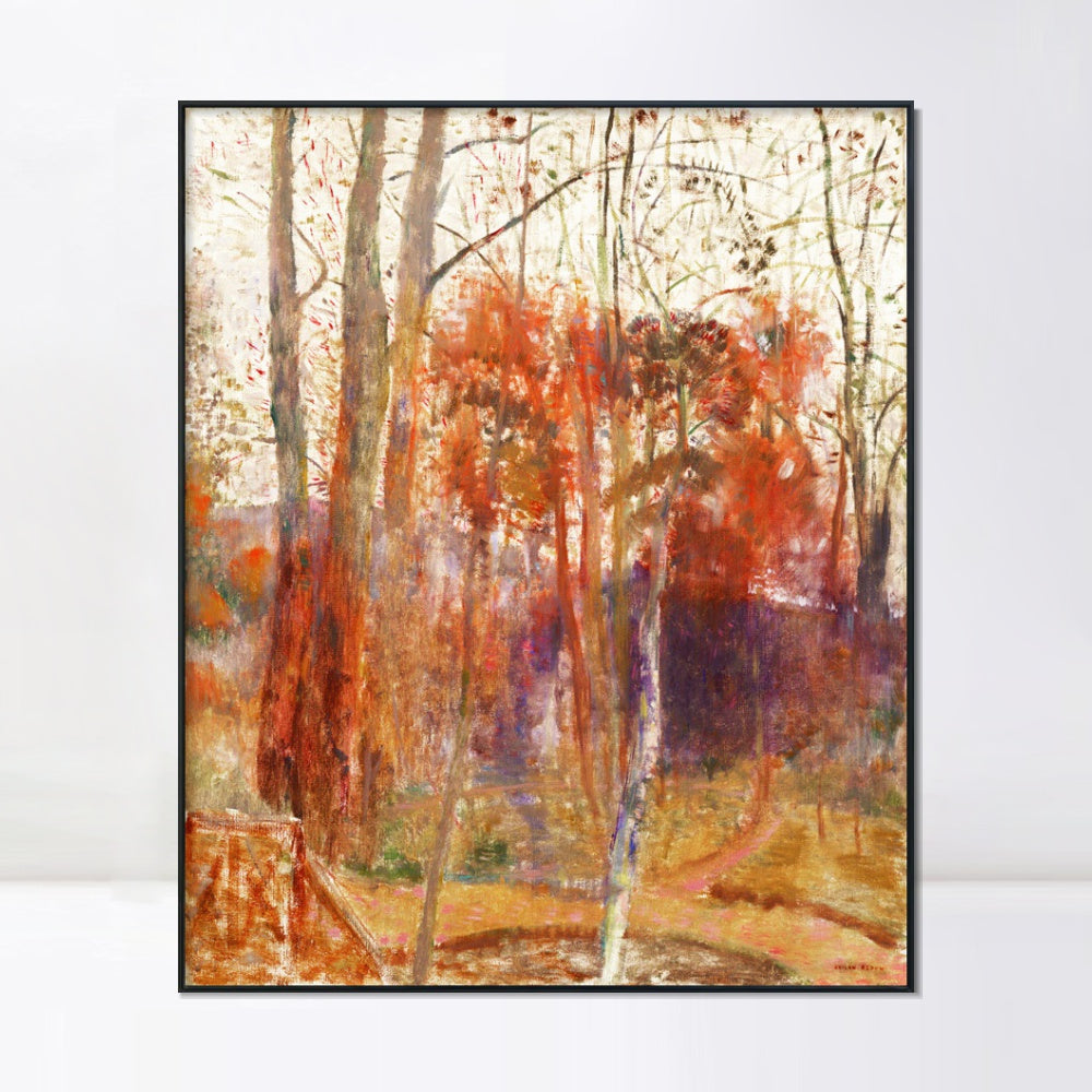 INVIN ART Framed Canvas Series#050 by Odilon Redon Wall Art Living Room Home Office Decorations