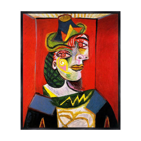 INVIN ART Framed Canvas Giclee Print Art 1938 Portrait de Dora Maar by Pablo Picasso Wall Art Living Room Home Office Decorations