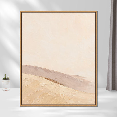 INVIN ART Framed Canvas 100% Handpainted Oil Painting Turning Dunes Wall Art