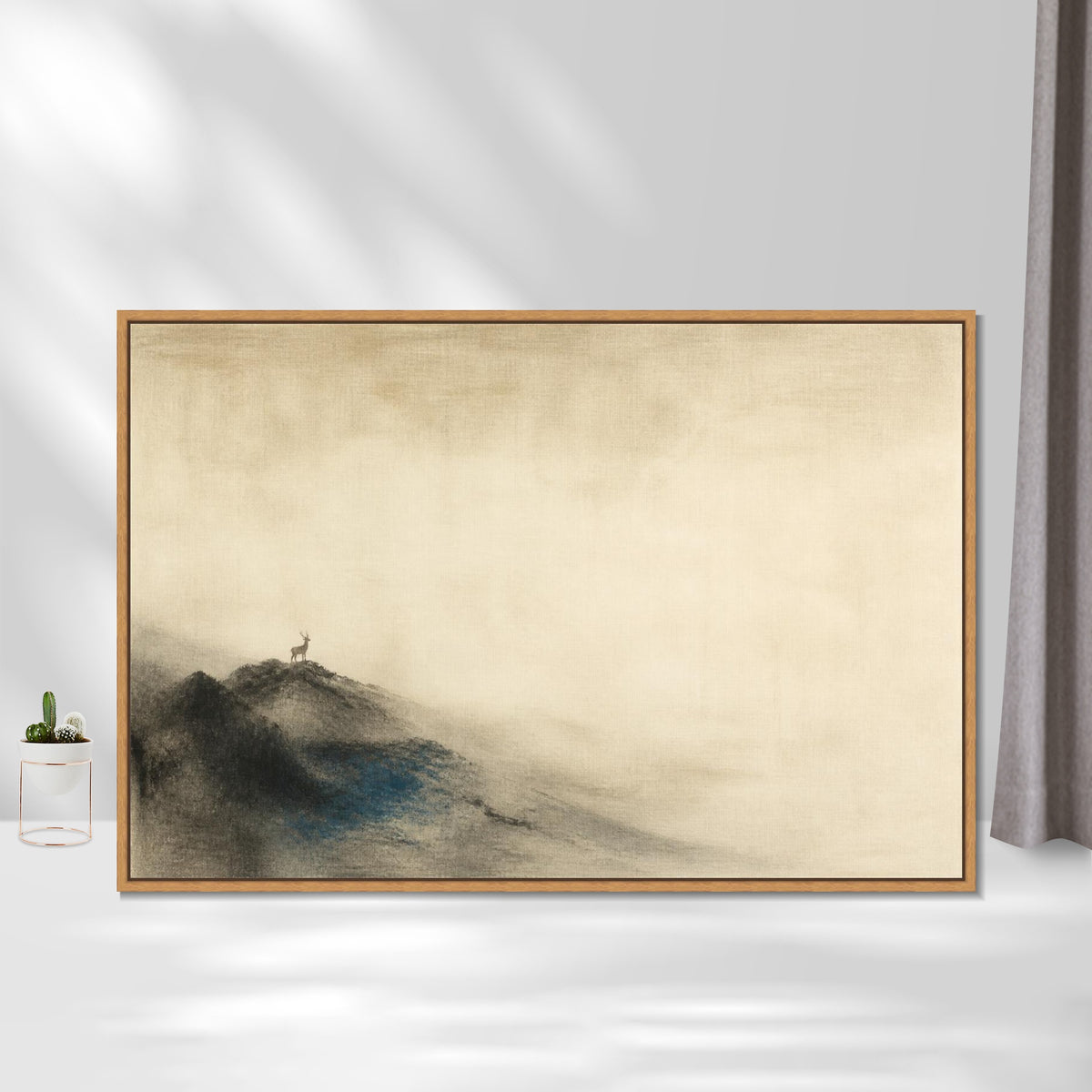 INVIN ART Framed Canvas 100% Handpainted Oil Painting Breath of Ten Thousand Mountains Wall Art