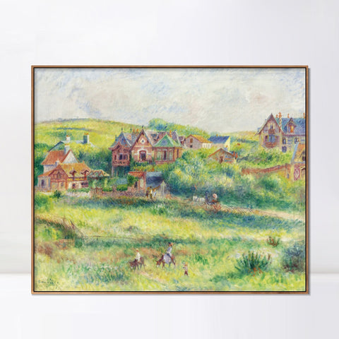 INVIN ART Framed Canvas LE CHALET DE BLANCHE PIERSON A POURVILLE by Pierre Auguste Renoir Wall Art Living Room Home Office Decorations