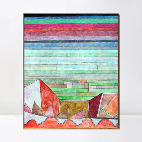 INVIN ART Framed Canvas Giclee Print 1932 Blick in das Fruchtland anagoria by Paul Klee Wall Art Living Room Home Office Decorations