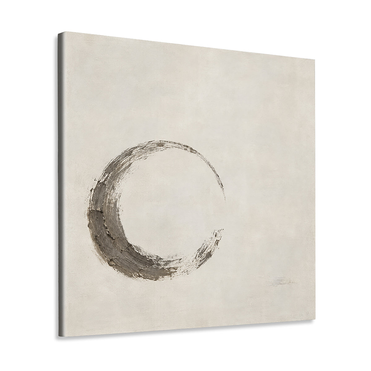 INVIN ART Framed Canvas 100% Handpainted Oil Painting Unfinished Circle Wall Art