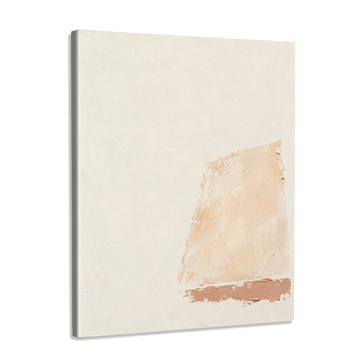 INVIN ART Framed Canvas 100% Handpainted Oil Painting Afternoon on Limewashed Walls Wall Art