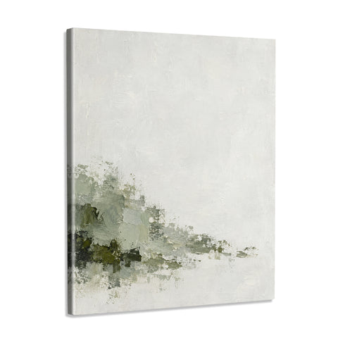 INVIN ART Framed Canvas 100% Handpainted Oil Painting Slow-Growing Moss Wall Art