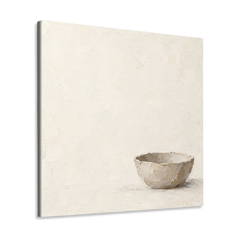 INVIN ART Framed Canvas 100% Handpainted Oil Painting An Empty Bowl Wall Art