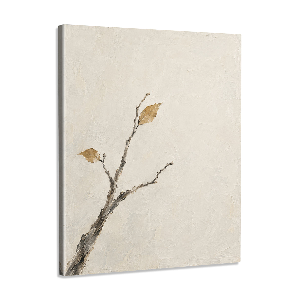 INVIN ART Framed Canvas 100% Handpainted Oil Painting Branch in Open Space Wall Art