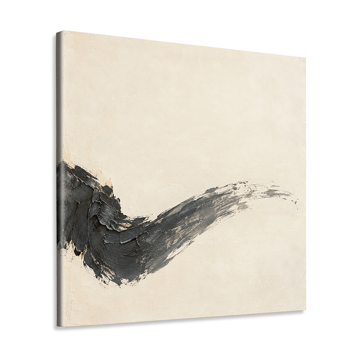 INVIN ART Framed Canvas 100% Handpainted Oil Painting A Breath of Ink Wall Art