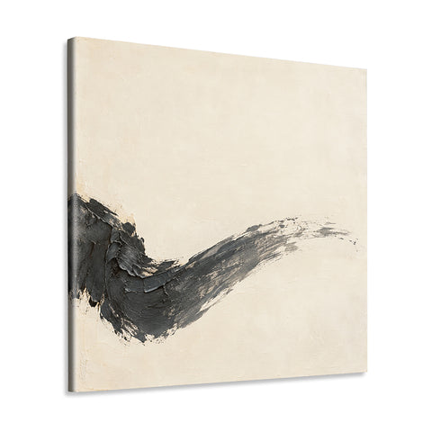 INVIN ART Framed Canvas 100% Handpainted Oil Painting A Breath of Ink Wall Art