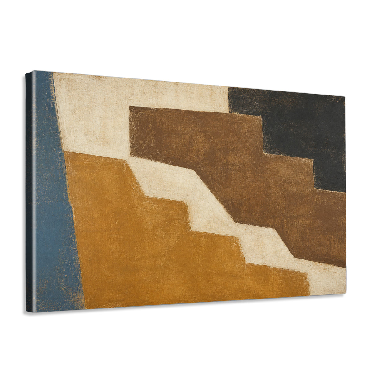 INVIN ART Framed Canvas 100% Handpainted Oil Painting Ochre Terraces Wall Art