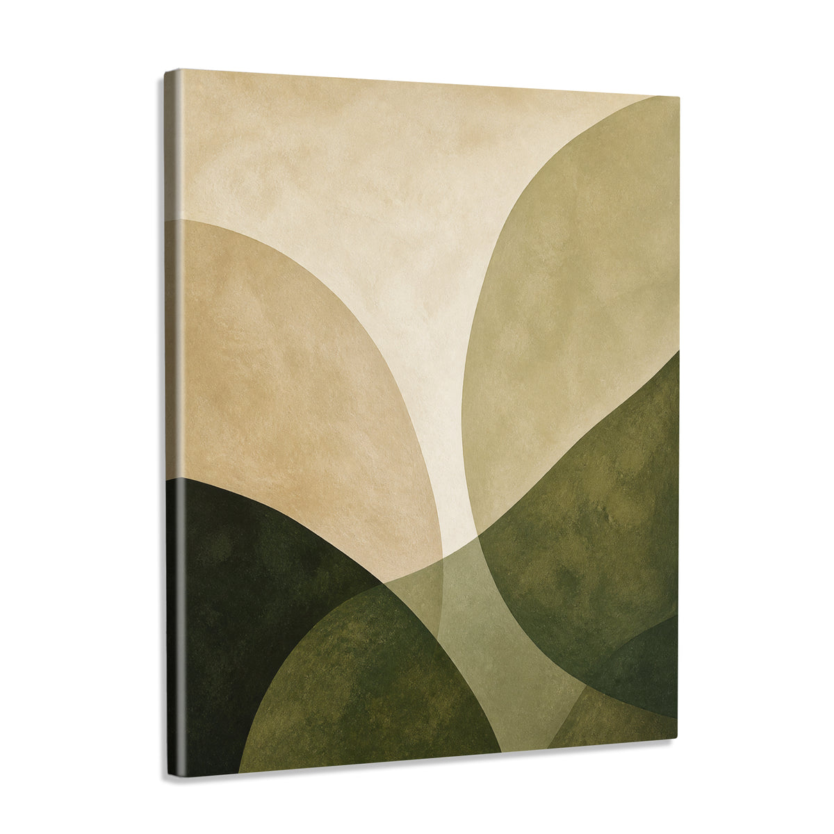 INVIN ART Framed Canvas 100% Handpainted Oil Painting Leaf-Shaped Color Fields Wall Art