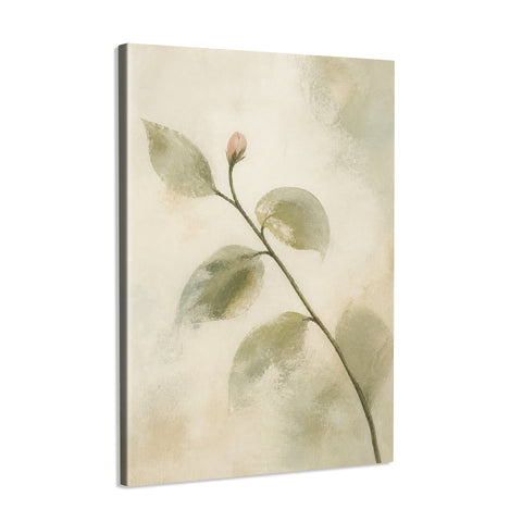 INVIN ART Framed Canvas 100% Handpainted Oil Painting First Bud on the Branch Wall Art