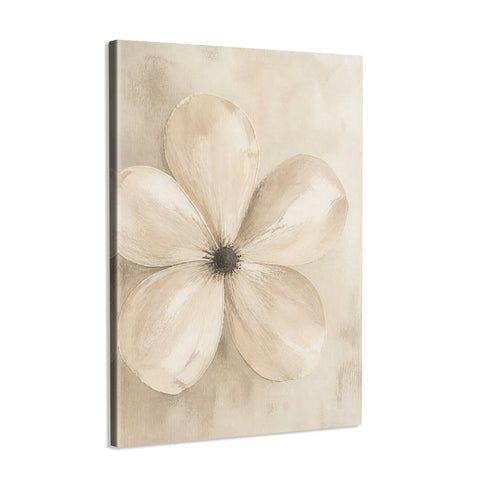 INVIN ART Framed Canvas 100% Handpainted Oil Painting Five Pale Petals Wall Art