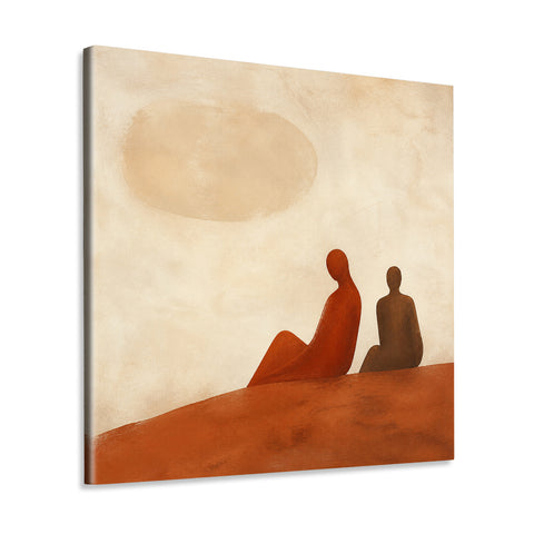 INVIN ART Framed Canvas 100% Handpainted Oil Painting Beneath the Golden Sky Wall Art