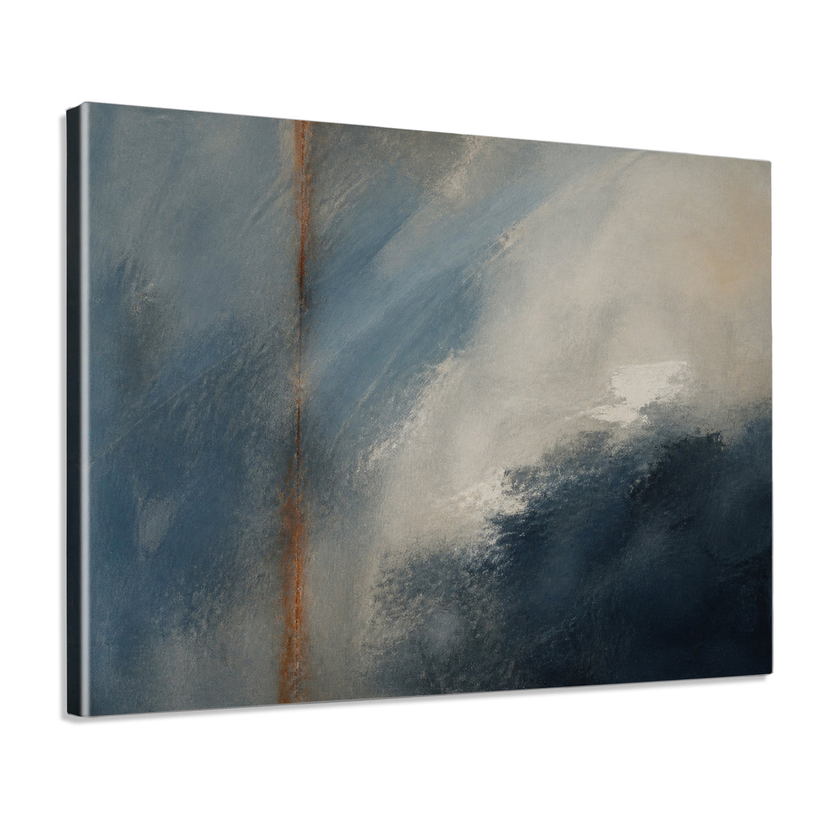 INVIN ART Framed Canvas 100% Handpainted Oil Painting Blue Direction Wall Art