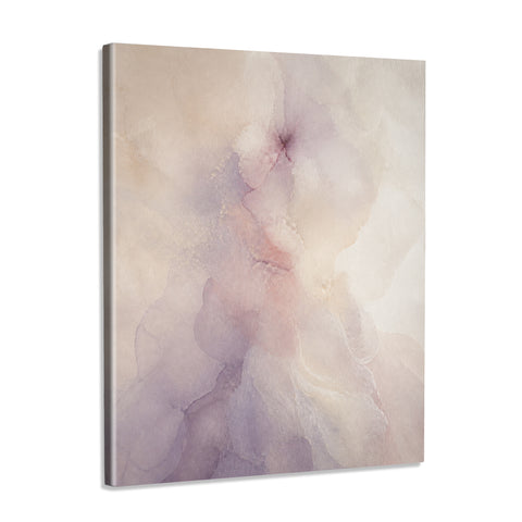 INVIN ART Framed Canvas 100% Handpainted Oil Painting Blush and Lavender Mist Wall Art