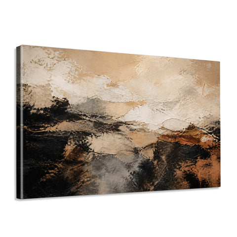 INVIN ART Framed Canvas 100% Handpainted Oil Painting Rising Rock Layers Wall Art