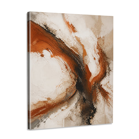 INVIN ART Framed Canvas 100% Handpainted Oil Painting Rust and Black Current Wall Art