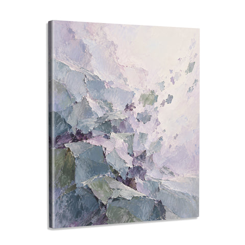 INVIN ART Framed Canvas 100% Handpainted Oil Painting Pastel Fragments in Motion Wall Art