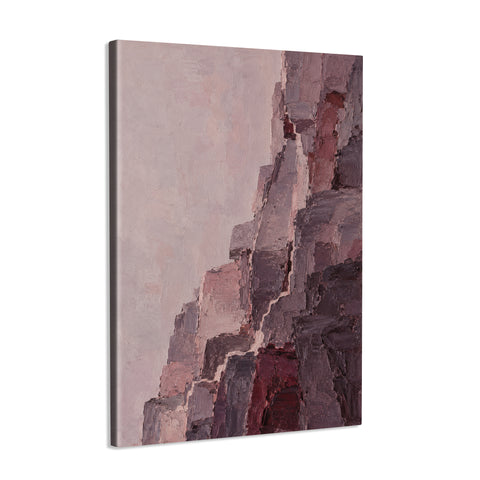 INVIN ART Framed Canvas 100% Handpainted Oil Painting Red Rock Facets Wall Art