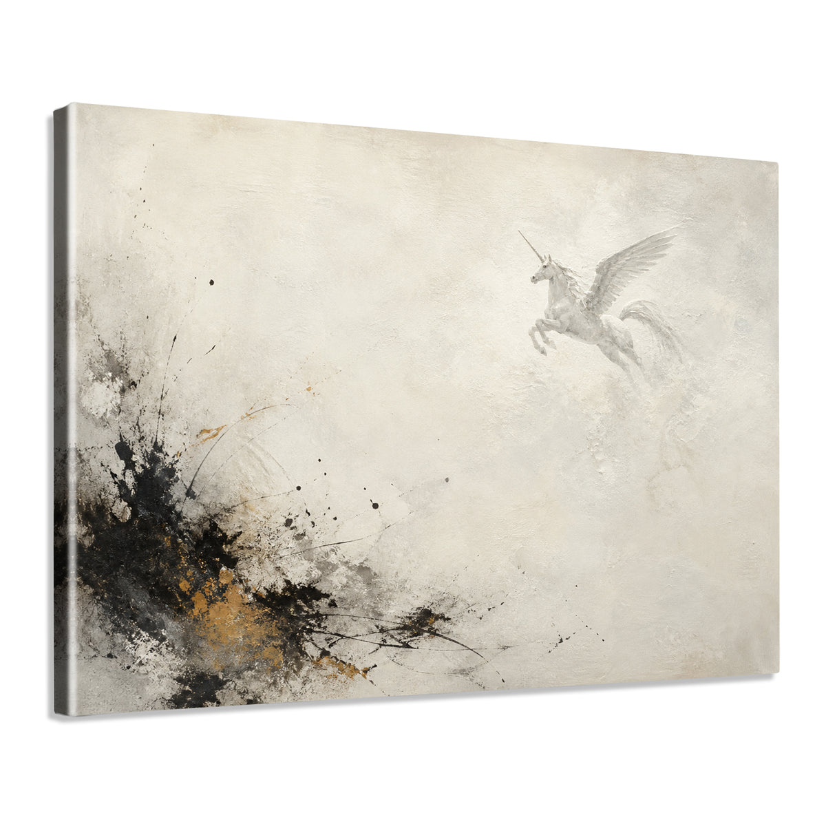 INVIN ART Framed Canvas 100% Handpainted Oil Painting Flight Through Open Space Wall Art