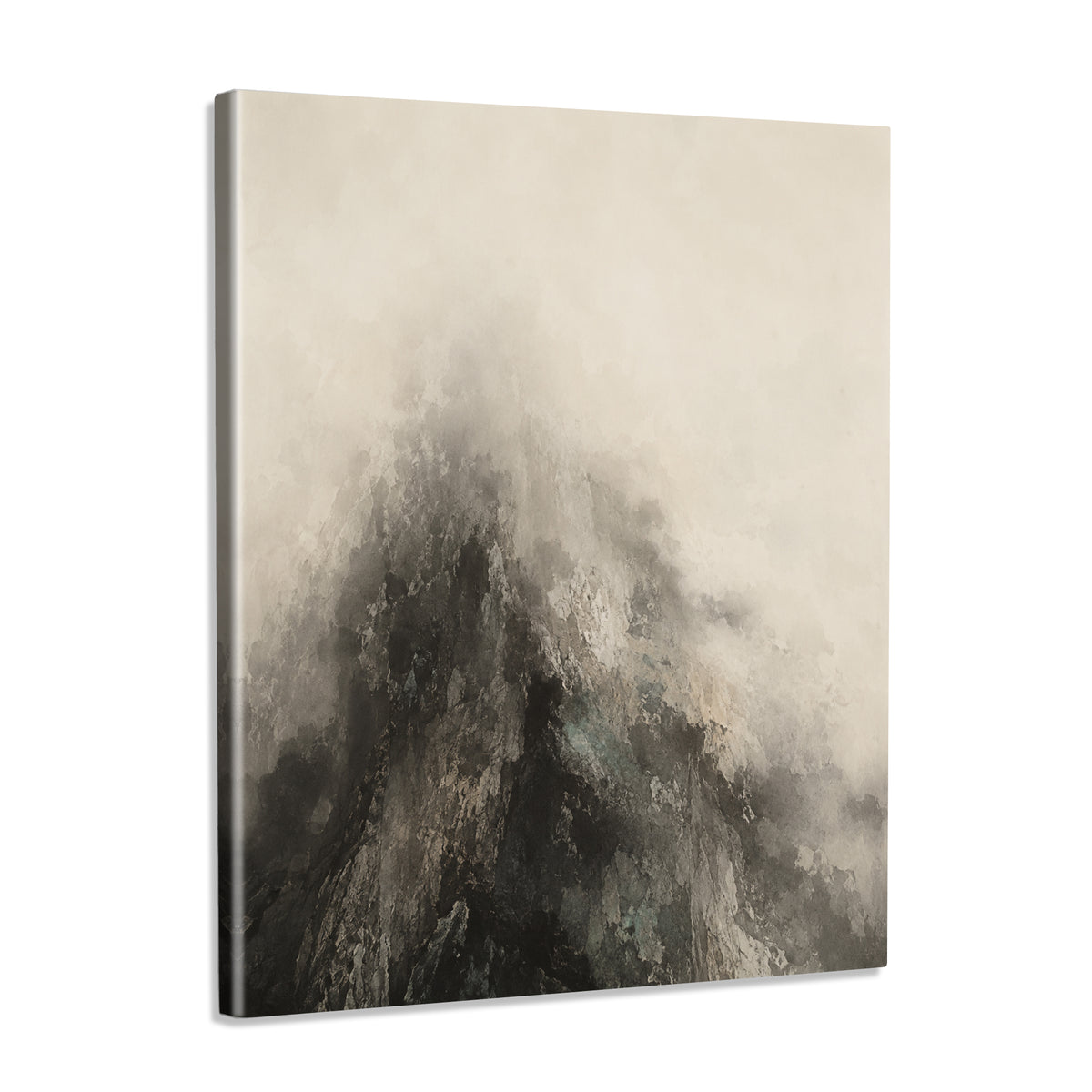 INVIN ART Framed Canvas 100% Handpainted Oil Painting Mountain Without a Summit Wall Art