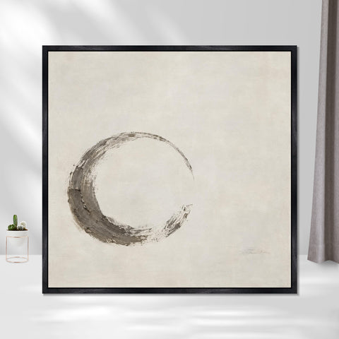 INVIN ART Framed Canvas 100% Handpainted Oil Painting Unfinished Circle Wall Art