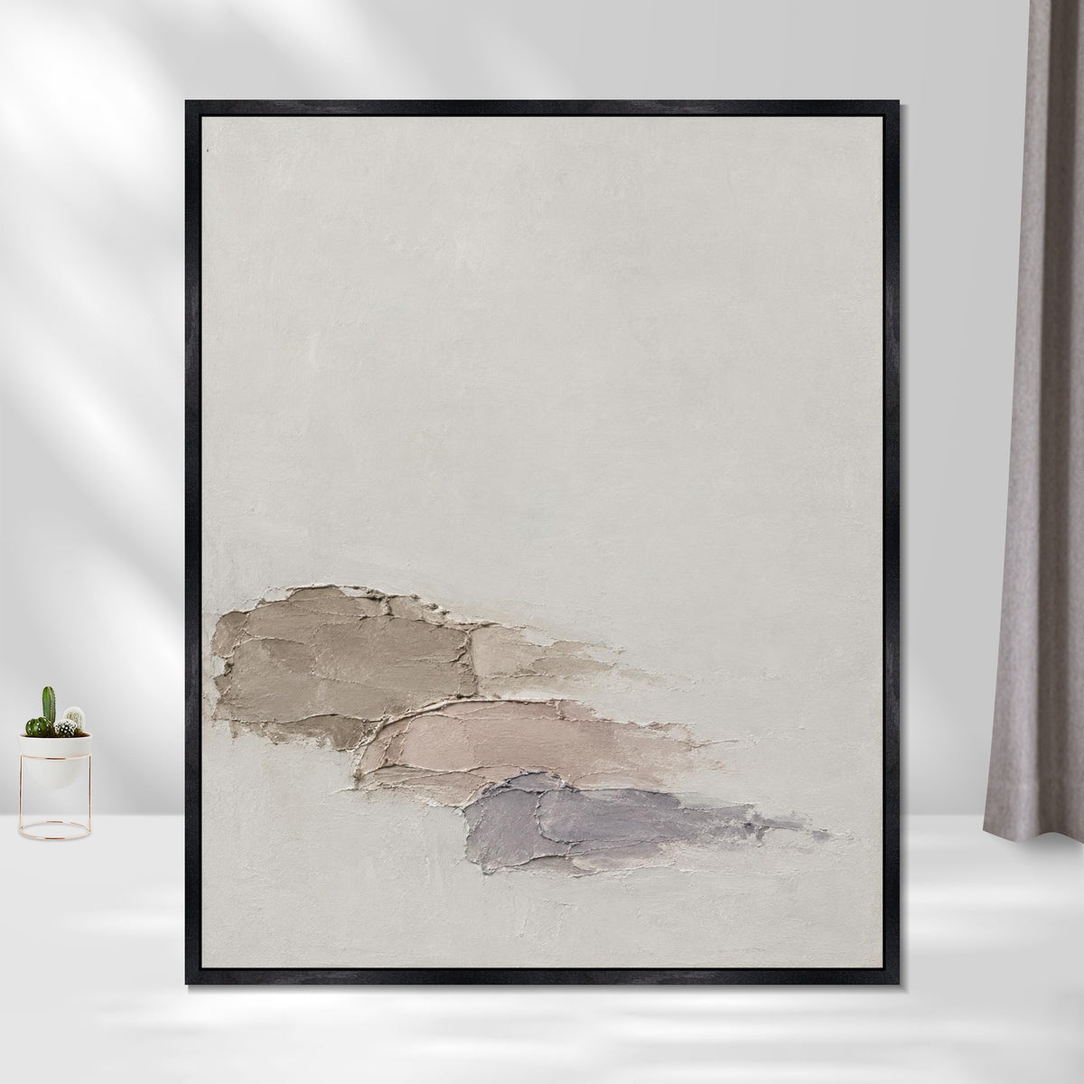 INVIN ART Framed Canvas 100% Handpainted Oil Painting Shifting Strata Wall Art