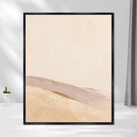 INVIN ART Framed Canvas 100% Handpainted Oil Painting Turning Dunes Wall Art