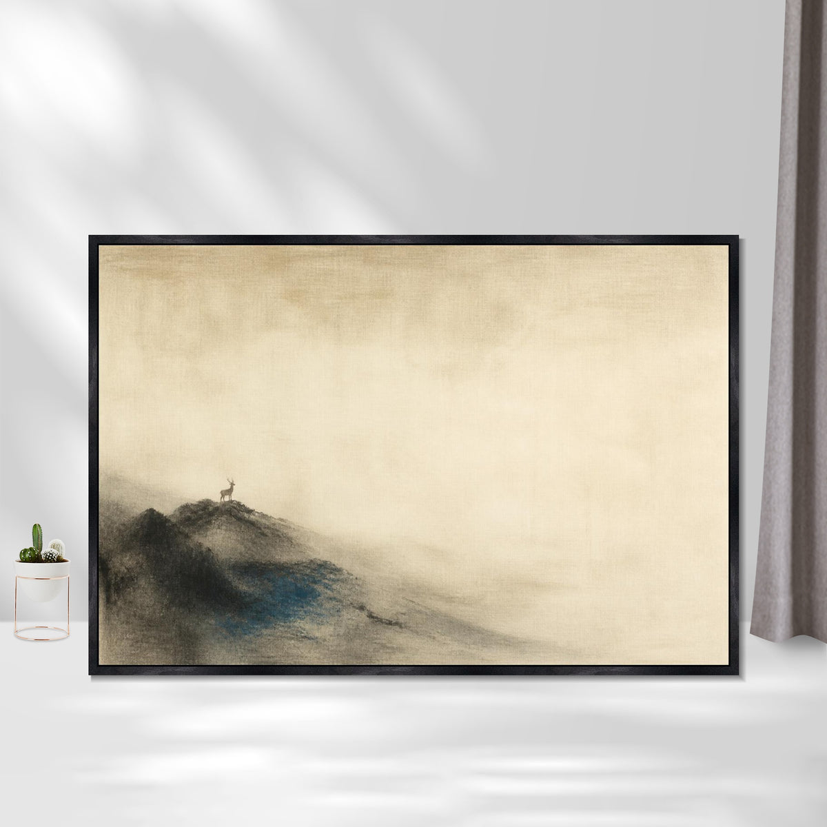 INVIN ART Framed Canvas 100% Handpainted Oil Painting Breath of Ten Thousand Mountains Wall Art