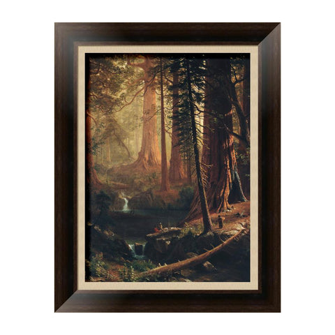 INVIN ART Framed Canvas Art Giclee Print Giant Redwood Trees of California 1874 by Albert Bierstadt Wall Art Living Room Home Office Decorations