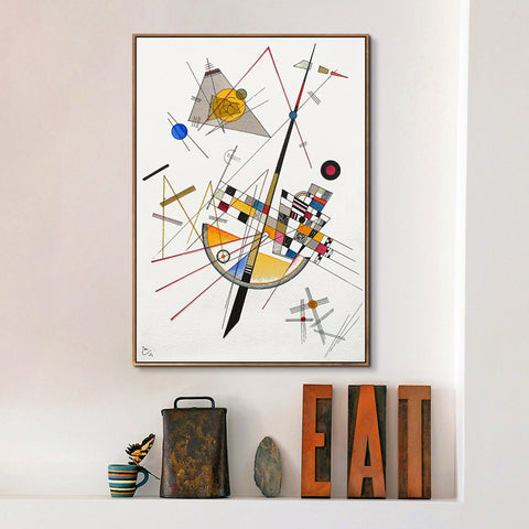 INVIN ART Framed Canvas Giclee Print Art Delicate Tension by Wassily Kandinsky Wall Art Living Room Home Office Decorations