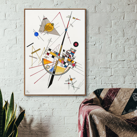 INVIN ART Framed Canvas Giclee Print Art Delicate Tension by Wassily Kandinsky Wall Art Living Room Home Office Decorations