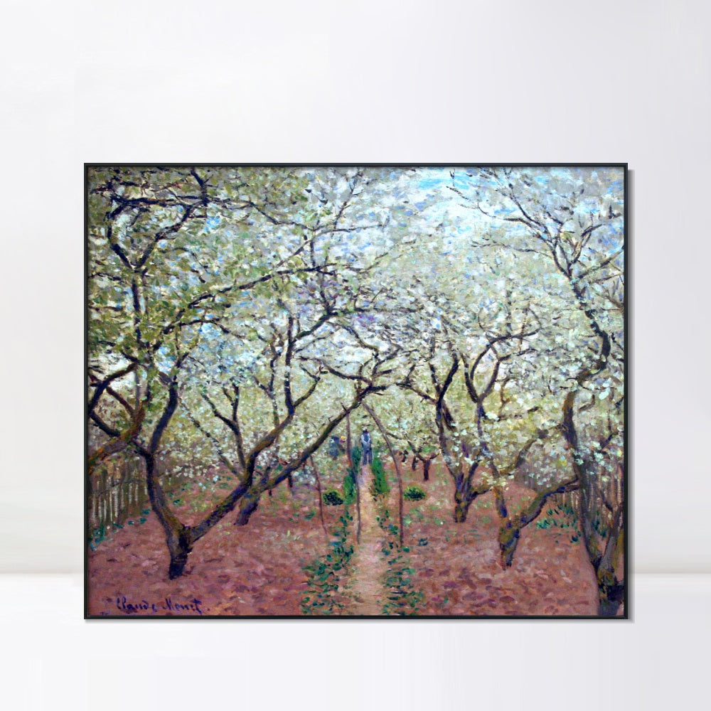 Orchard in Bloom,1879 by Claude Monet Wall Art