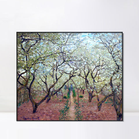 Orchard in Bloom,1879 by Claude Monet Wall Art