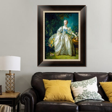 INVIN ART Framed Canvas Art Giclee Print Madame Bergeret by Francois Boucher Wall Art Living Room Home Office Decorations