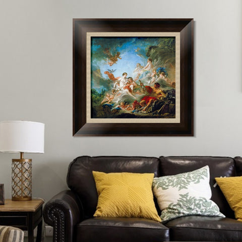 INVIN ART Framed Canvas Art Giclee Print Vulcan Presenting Venus with Arms for Aeneas by Francois Boucher Wall Art Living Room Home Office Decorations