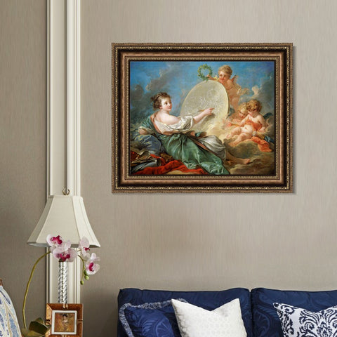 INVIN ART Framed Canvas Art Giclee Print Reimagined by Francois Boucher Wall Art Living Room Home Office Decorations