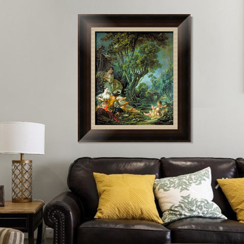 INVIN ART Framed Canvas Art Giclee Print Series#004 by Francois Boucher Wall Art Living Room Home Office Decorations