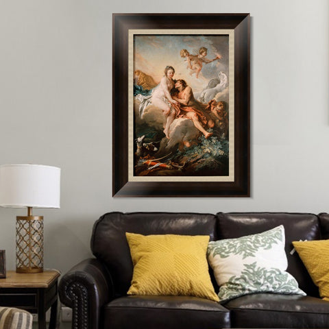 INVIN ART Framed Canvas Art Giclee Print Venus and Mars by Francois Boucher Wall Art Living Room Home Office Decorations