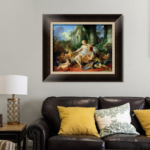 INVIN ART Framed Canvas Art Giclee Print Rinaldo Armida by Francois Boucher Wall Art Living Room Home Office Decorations