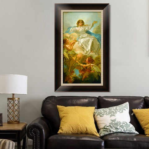 INVIN ART Framed Canvas Art Giclee Print Series#016 by Francois Boucher Wall Art Living Room Home Office Decorations