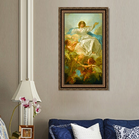 INVIN ART Framed Canvas Art Giclee Print Series#016 by Francois Boucher Wall Art Living Room Home Office Decorations