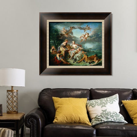 INVIN ART Framed Canvas Art Giclee Print The Abduction of Europa, 1747 by Francois Boucher Wall Art Living Room Home Office Decorations