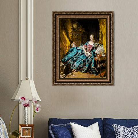 INVIN ART Framed Canvas Art Giclee Print Madame de Pompadour by Francois Boucher Wall Art Living Room Home Office Decorations