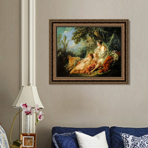 INVIN ART Framed Canvas Art Giclee Print Summer anagoria by Francois Boucher Wall Art Living Room Home Office Decorations