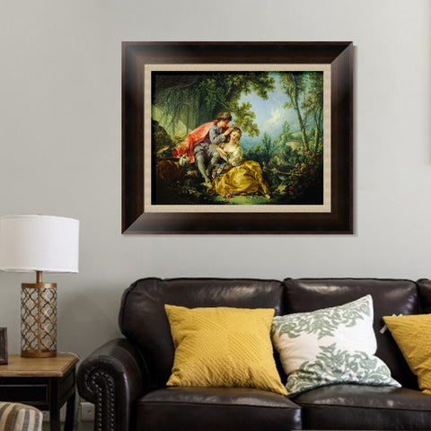 INVIN ART Framed Canvas Art Giclee Print Series#028 by Francois Boucher Wall Art Living Room Home Office Decorations