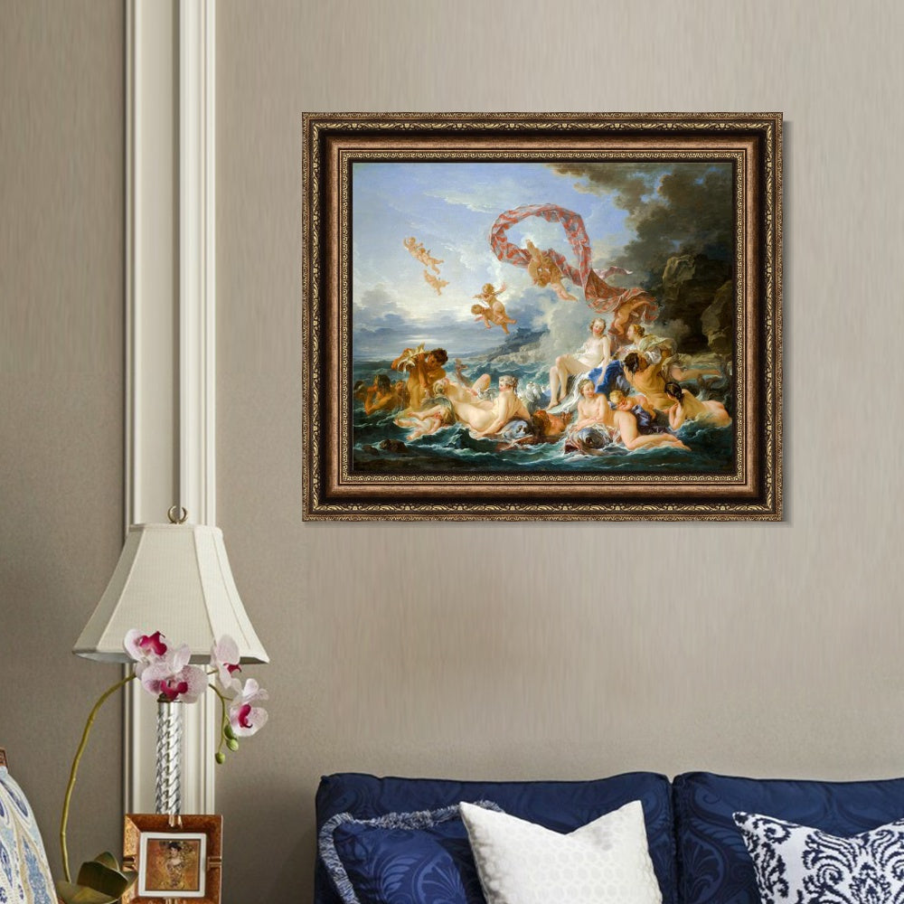 INVIN ART Framed Canvas Art Giclee Print The Triumph of Venus by Francois Boucher Wall Art Living Room Home Office Decorations